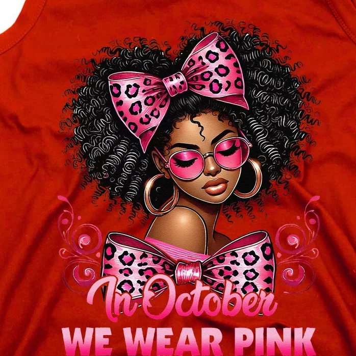 In October We Wear Pin.K Breast Cancer Awareness Black Women Tank Top