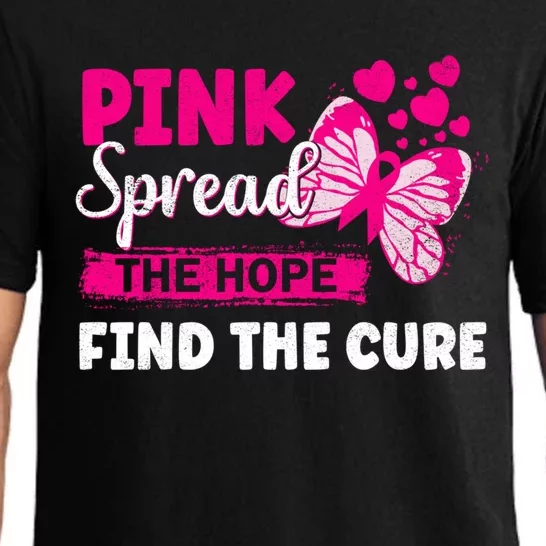 In October We Wear Pink Breast Cancer Awareness Hope Gift Pajama Set