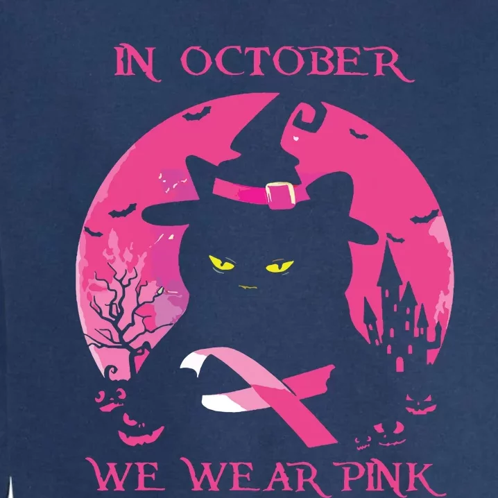 In October We Wear Pink Pumpkin Breast Cancer Awareness Garment-Dyed Sweatshirt