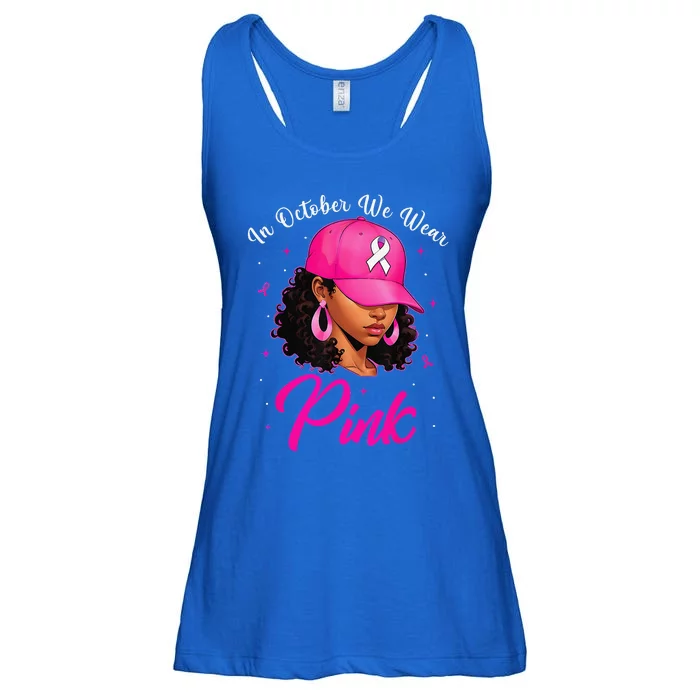 In October We Wear Pin.K Breast Cancer Awareness Black Women Ladies Essential Flowy Tank