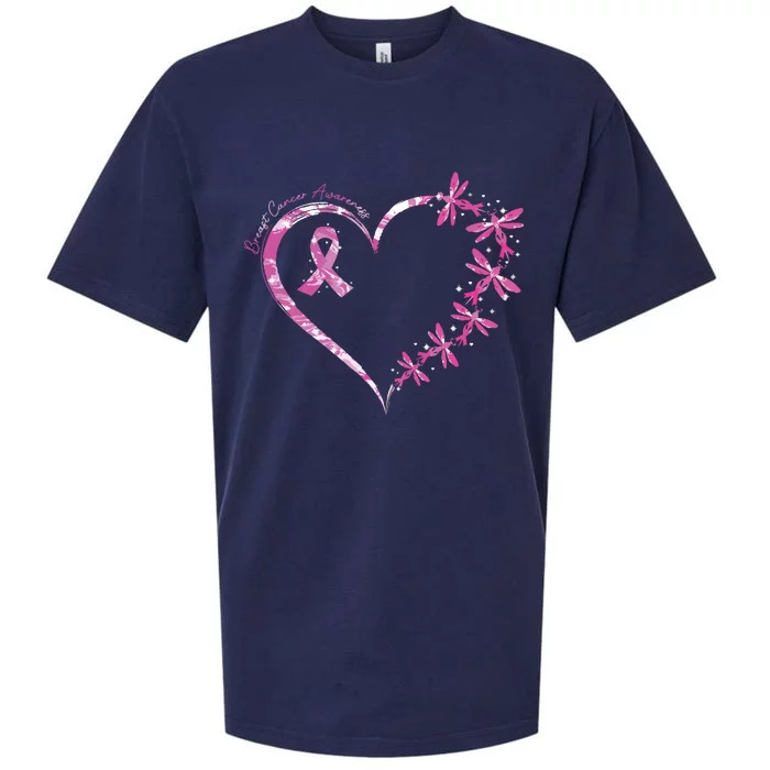 In October We Wear Pink Breast Cancer Awareness Dragonfly Sueded Cloud Jersey T-Shirt