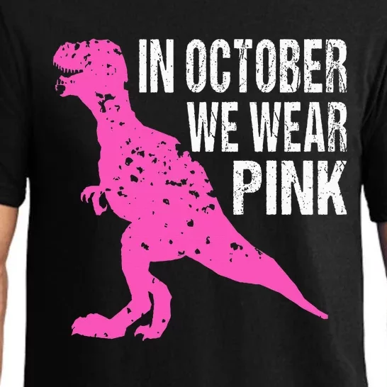 In October We Wear Breast Cancer Awareness Pajama Set