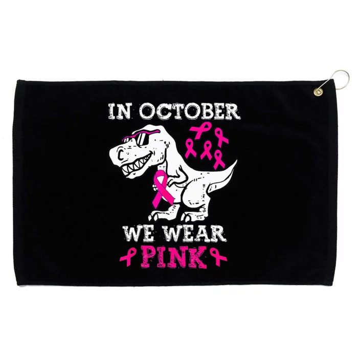 In October We Wear P.I.N.K Breast Cancer Awareness Grommeted Golf Towel