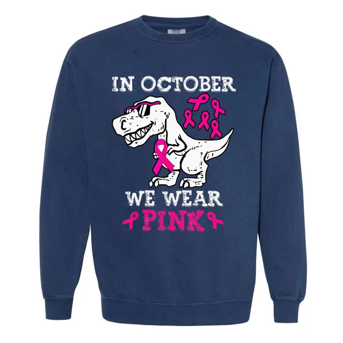 In October We Wear P.I.N.K Breast Cancer Awareness Garment-Dyed Sweatshirt