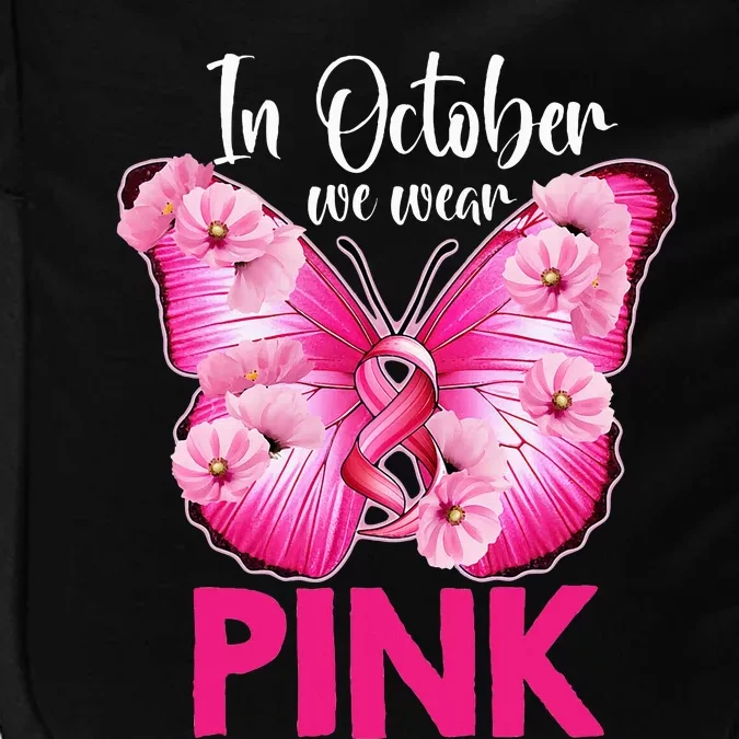 In October We Wear P.I.N.K Butterfly Breast Cancer Awareness Impact Tech Backpack