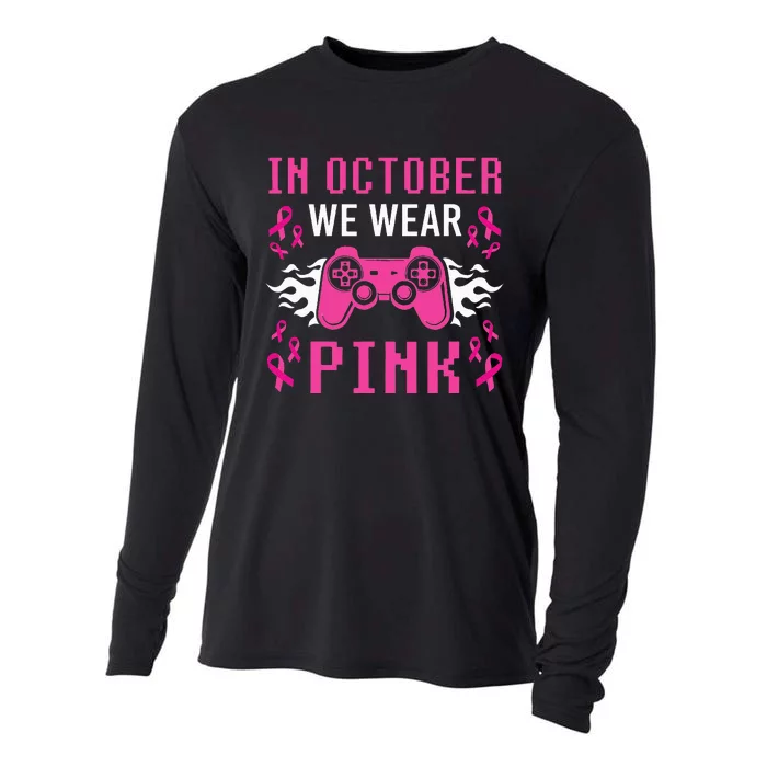 In October We Wear P.I.N.K Breast Cancer Gaming Cooling Performance Long Sleeve Crew