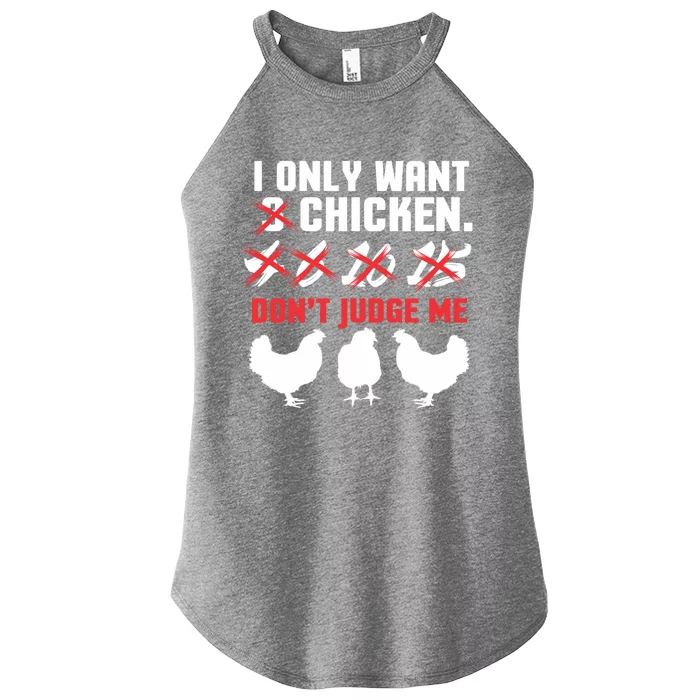 I Only Want 3 Chickens Funny Chicken Farmer Design Funny Gift Women’s Perfect Tri Rocker Tank