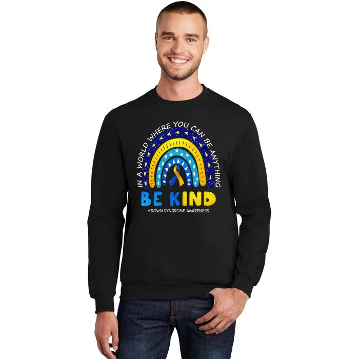 In October We Wear Blue And Yellow Down Syndrome Awareness Sweatshirt