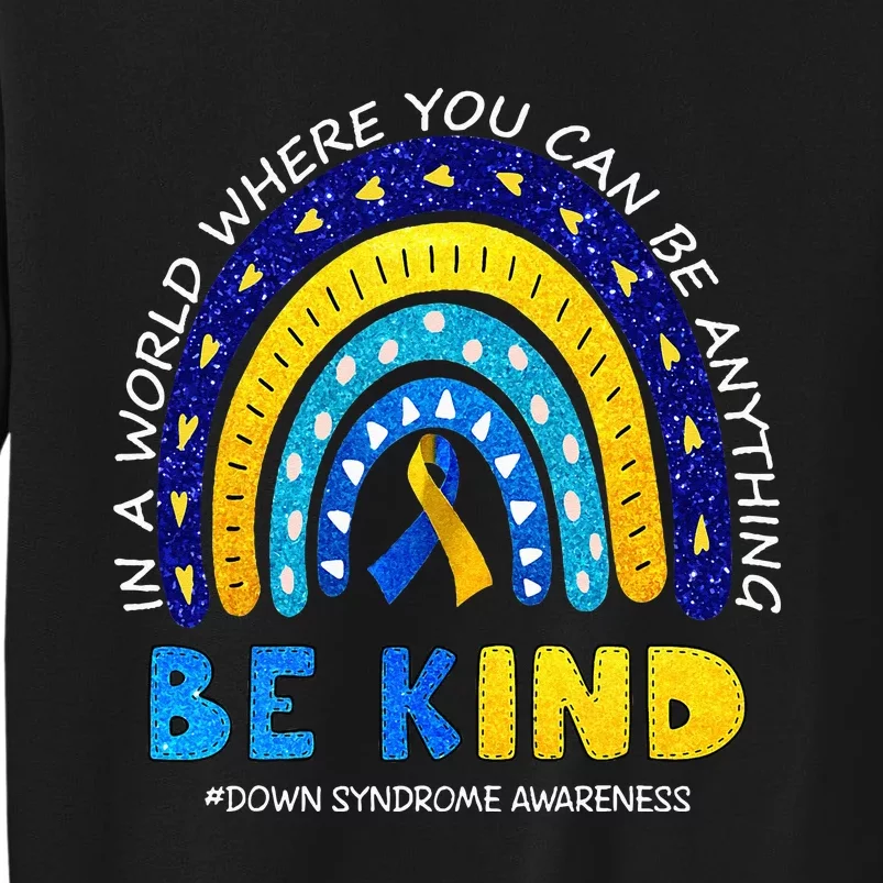 In October We Wear Blue And Yellow Down Syndrome Awareness Sweatshirt