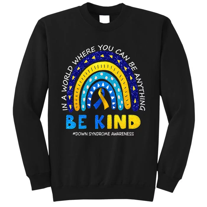 In October We Wear Blue And Yellow Down Syndrome Awareness Sweatshirt