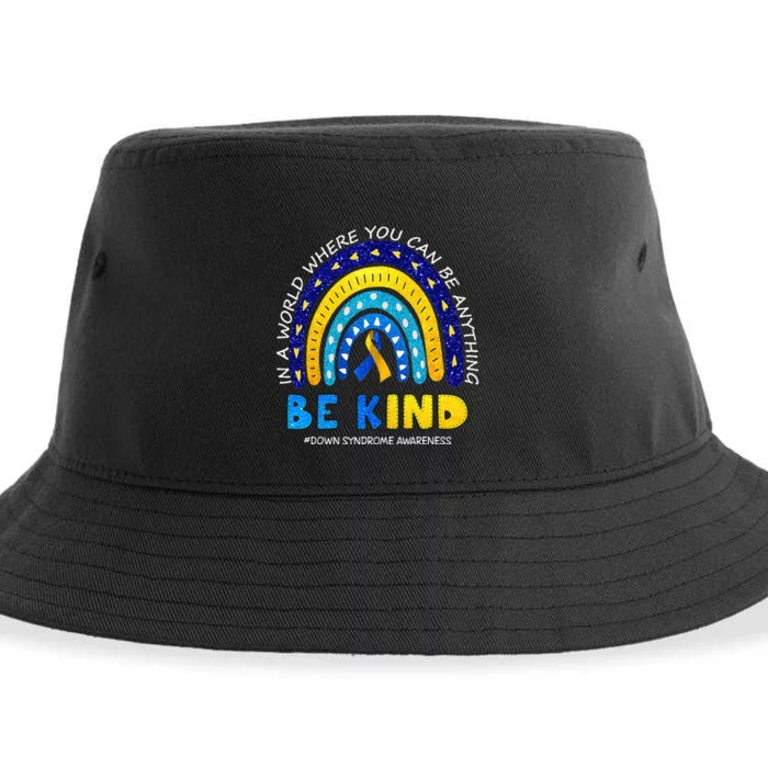 In October We Wear Blue And Yellow Down Syndrome Awareness Sustainable Bucket Hat