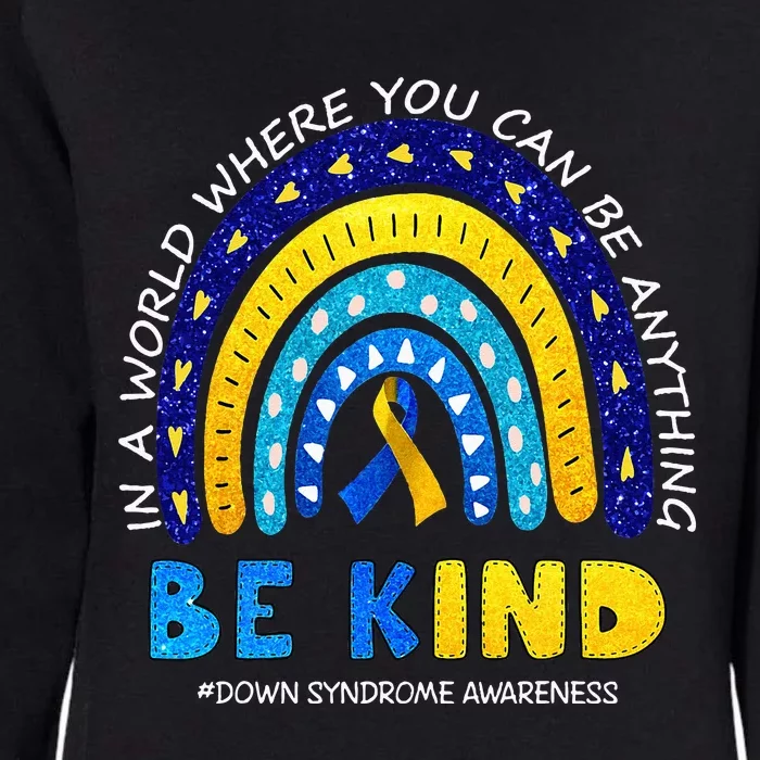 In October We Wear Blue And Yellow Down Syndrome Awareness Womens California Wash Sweatshirt