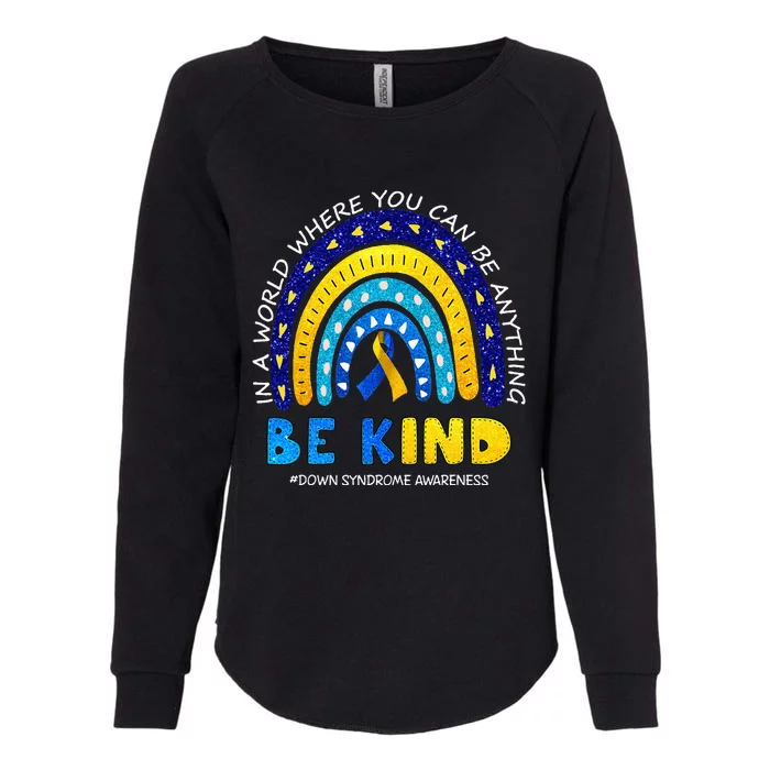 In October We Wear Blue And Yellow Down Syndrome Awareness Womens California Wash Sweatshirt