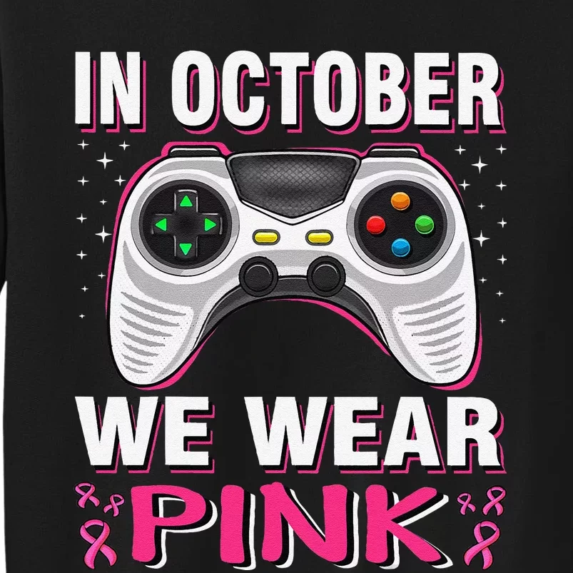 In October We Wear Pin.K Breast Cancer Gaming Sweatshirt