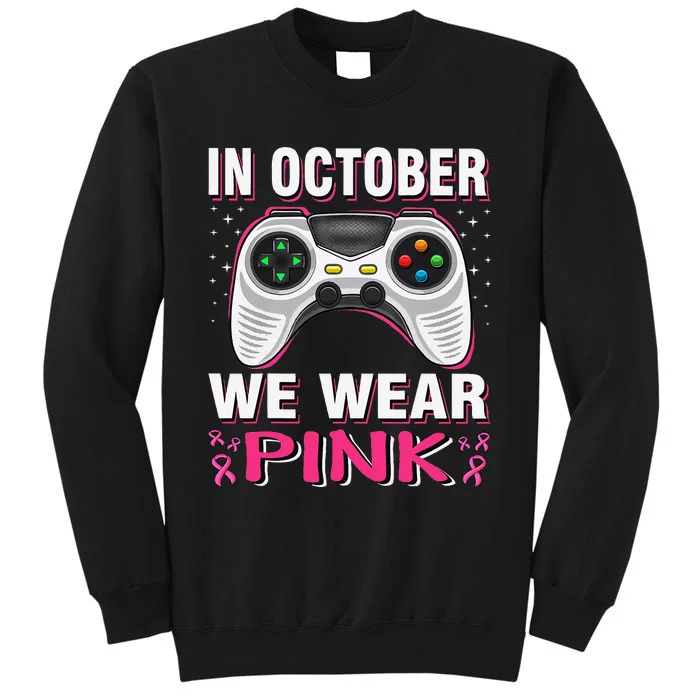 In October We Wear Pin.K Breast Cancer Gaming Sweatshirt