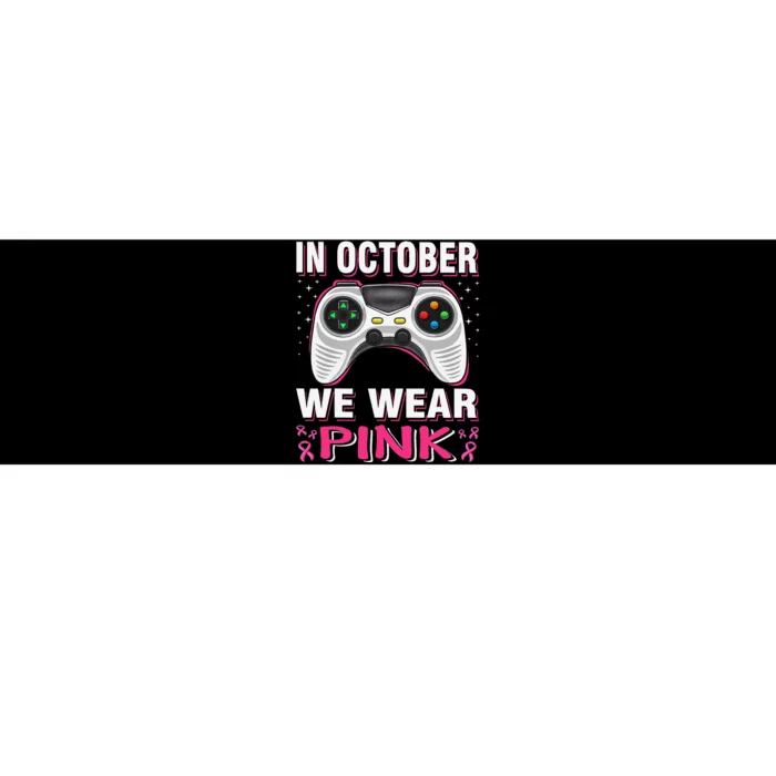 In October We Wear Pin.K Breast Cancer Gaming Bumper Sticker