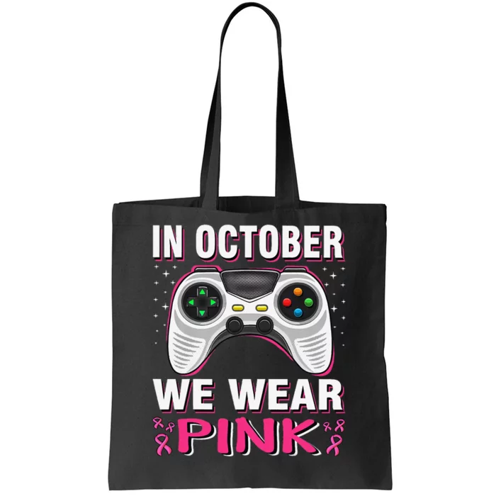 In October We Wear Pin.K Breast Cancer Gaming Tote Bag