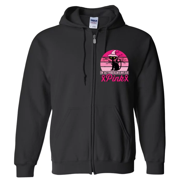 In October We Wear Pink, Strong, I Wear Pink, Pink Full Zip Hoodie