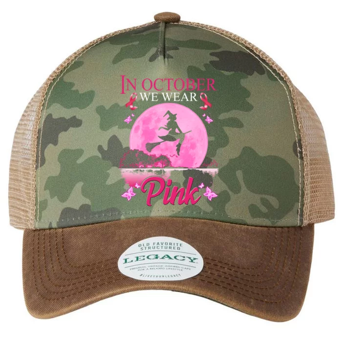 In October We Wear Pink Halloween Breast Cancer Legacy Tie Dye Trucker Hat