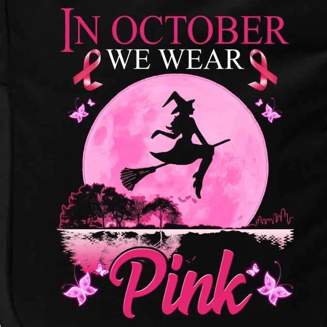 In October We Wear Pink Halloween Breast Cancer Impact Tech Backpack