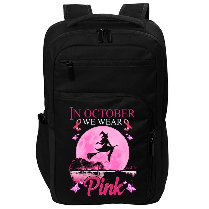 In October We Wear Pink Halloween Breast Cancer Impact Tech Backpack