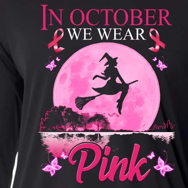 In October We Wear Pink Halloween Breast Cancer Cooling Performance Long Sleeve Crew