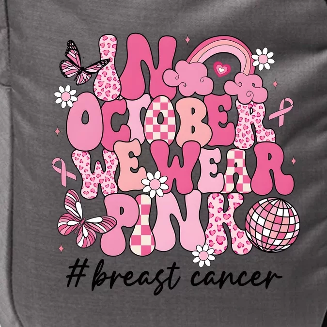 In October We Wear Retro Breast Cancer Awareness Impact Tech Backpack