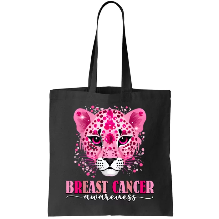 In October We Wear Pink Cute Little Lion Breast Cancer Tote Bag