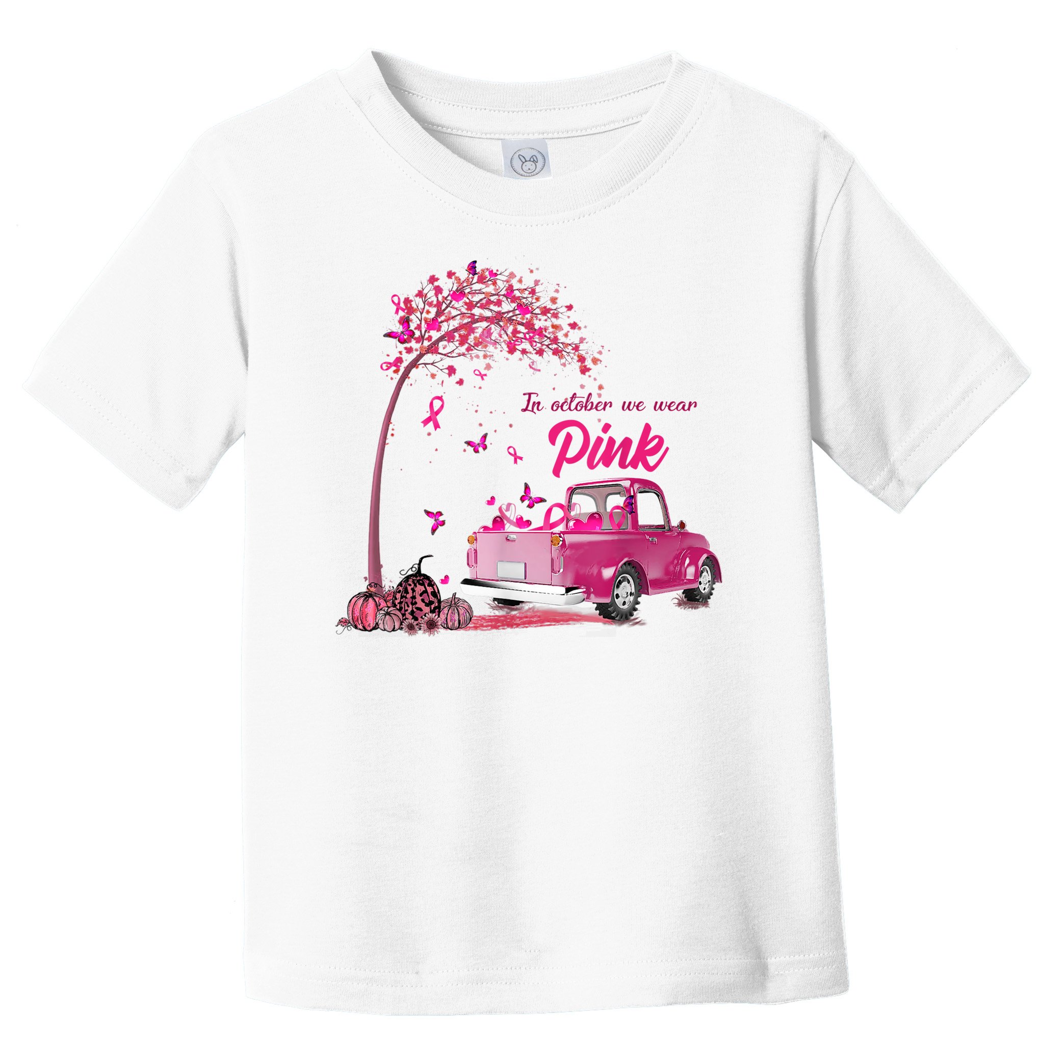 in October We Wear Pink Trendy Unisex T Shirt, Breast Cancer Awareness  Shirt, Pink Ribbon, Breast Cancer, Cancer Support Gift 