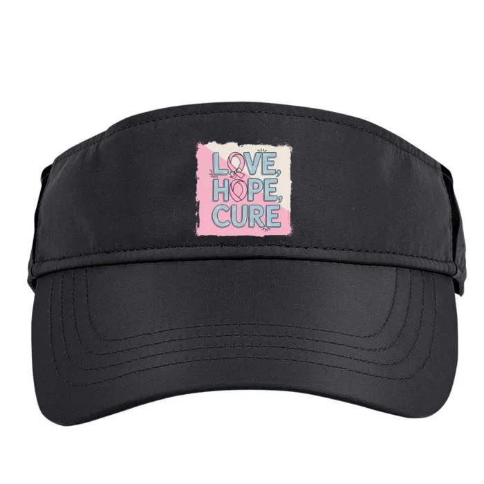 In October We Wear Love Hope Cure Breast Cancer Adult Drive Performance Visor