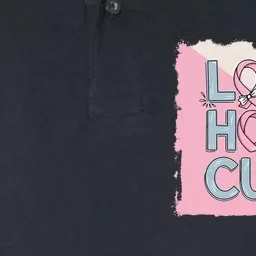 In October We Wear Love Hope Cure Breast Cancer Softstyle Adult Sport Polo