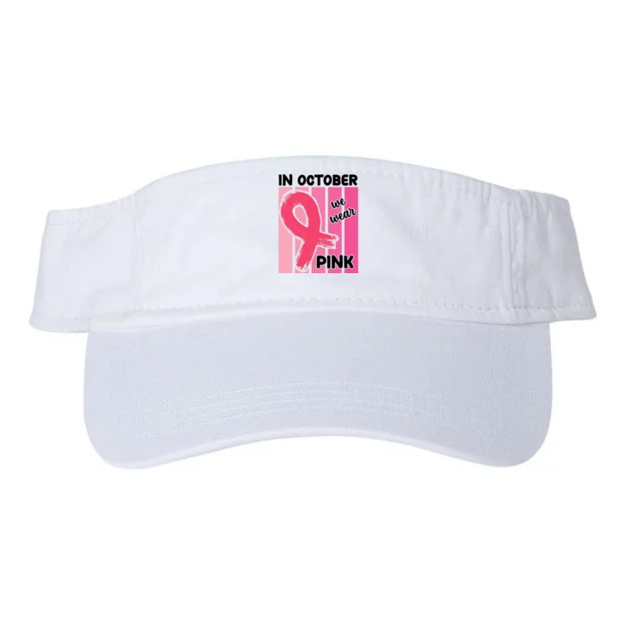 In October We Wear Pink Awareness Ribbon Valucap Bio-Washed Visor