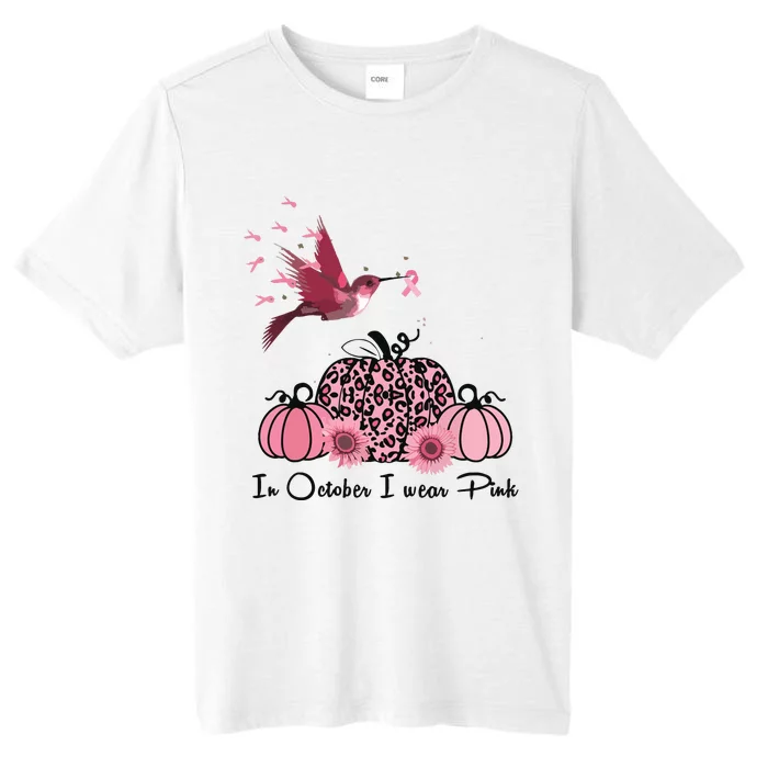 In October We Wear Pink Hummingbird Breast Cancer Awareness ChromaSoft Performance T-Shirt