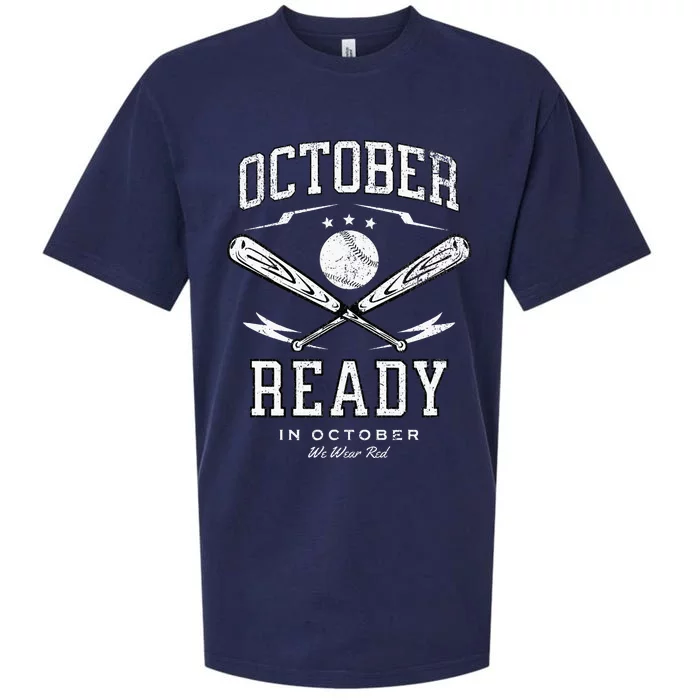 In October We Wear Red October Philadelphia Baseball Sueded Cloud Jersey T-Shirt