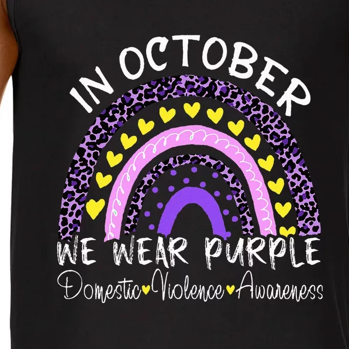 In October We Wear Purple For Domestic Violence Awareness Comfort Colors® Tank Top