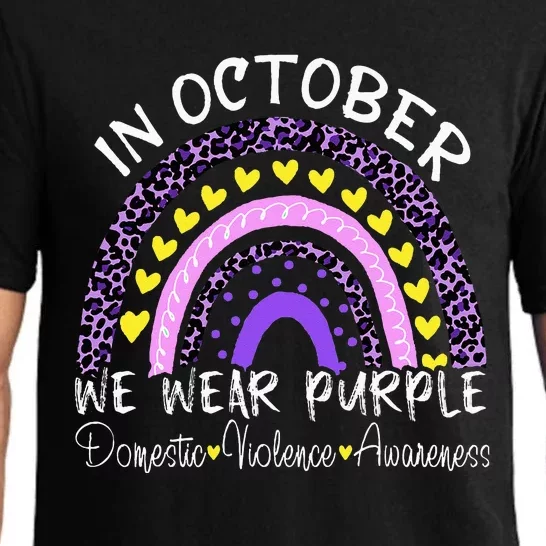 In October We Wear Purple For Domestic Violence Awareness Pajama Set