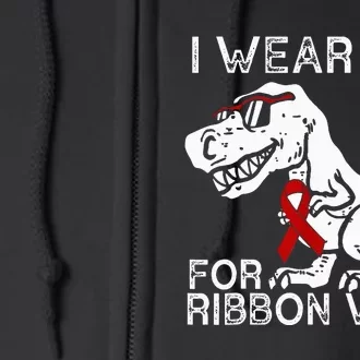 In October We Wear Red Ribbon Squad Week Awareness Full Zip Hoodie