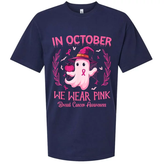 In October We Wear Gift Breast Cancer Awareness Sueded Cloud Jersey T-Shirt