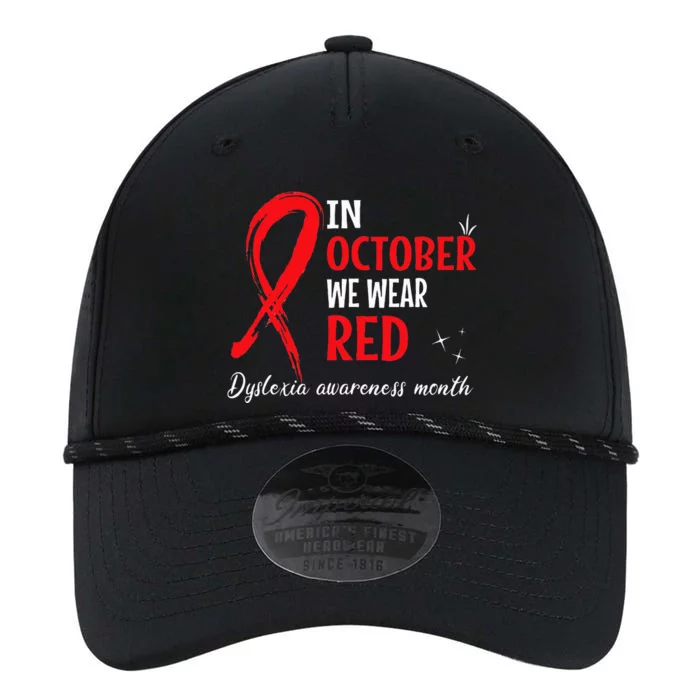 In October We Wear Red Dyslexia Awareness Month Performance The Dyno Cap