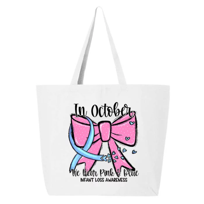 In October We Wear Blue Pregnancy Infant Loss Awareness 25L Jumbo Tote