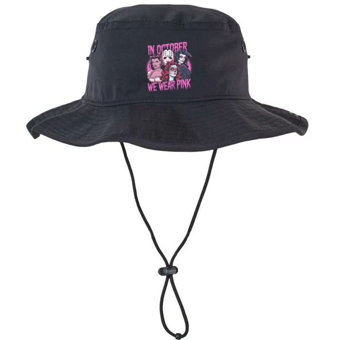 In October We Wear P.I.N.K Horror Breast Cancer Awareness Legacy Cool Fit Booney Bucket Hat