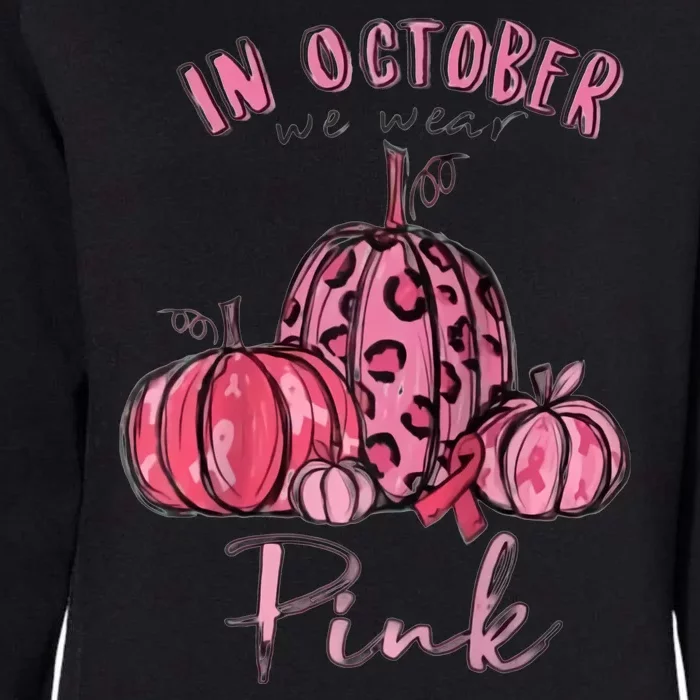 In October We Wear Pink Womens California Wash Sweatshirt