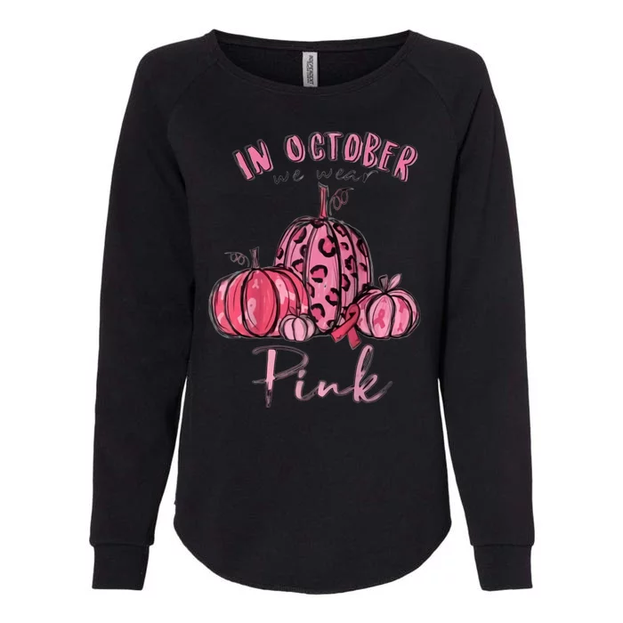 In October We Wear Pink Womens California Wash Sweatshirt