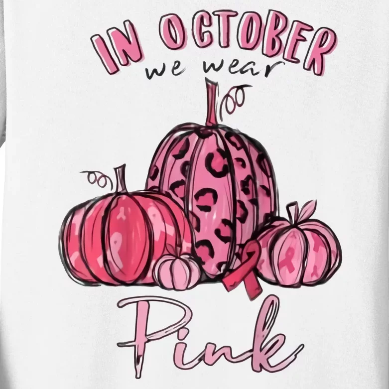 In October We Wear Pink Kids Long Sleeve Shirt