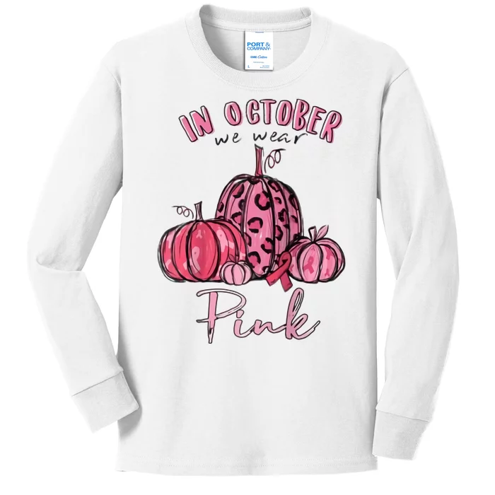 In October We Wear Pink Kids Long Sleeve Shirt