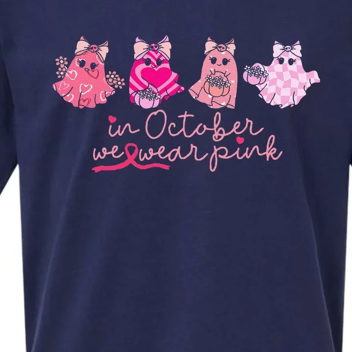 In October We Wear Pin.K Ghost Breast Cancer Awareness Sueded Cloud Jersey T-Shirt