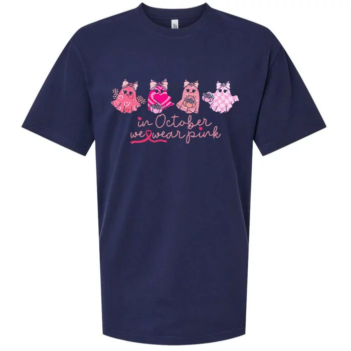 In October We Wear Pin.K Ghost Breast Cancer Awareness Sueded Cloud Jersey T-Shirt