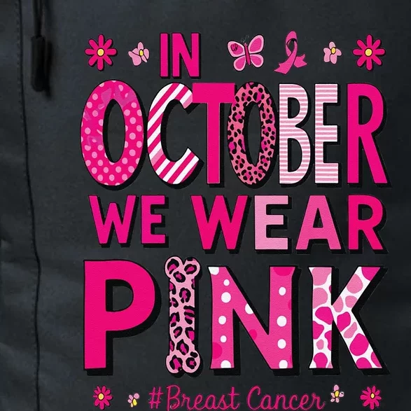 In October We Wear Pin.K Rainbow Breast Cancer Awareness Daily Commute Backpack