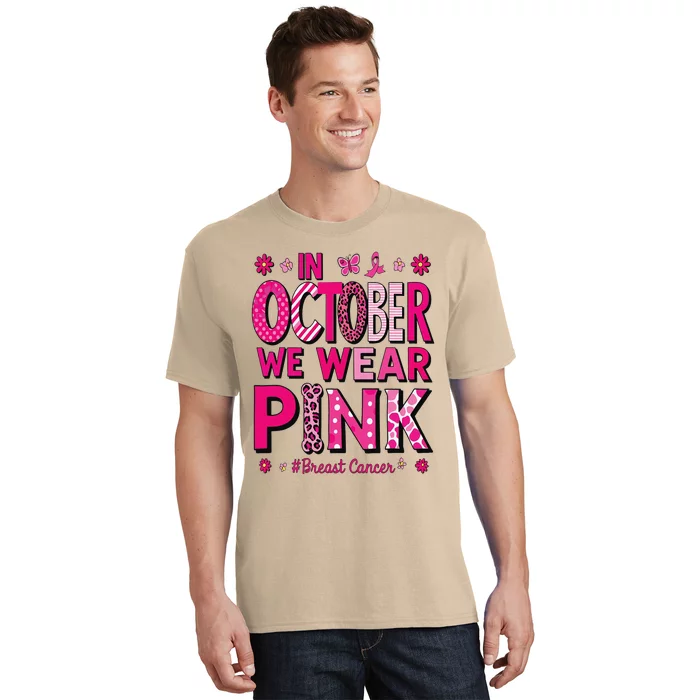 In October We Wear Pin.K Rainbow Breast Cancer Awareness T-Shirt