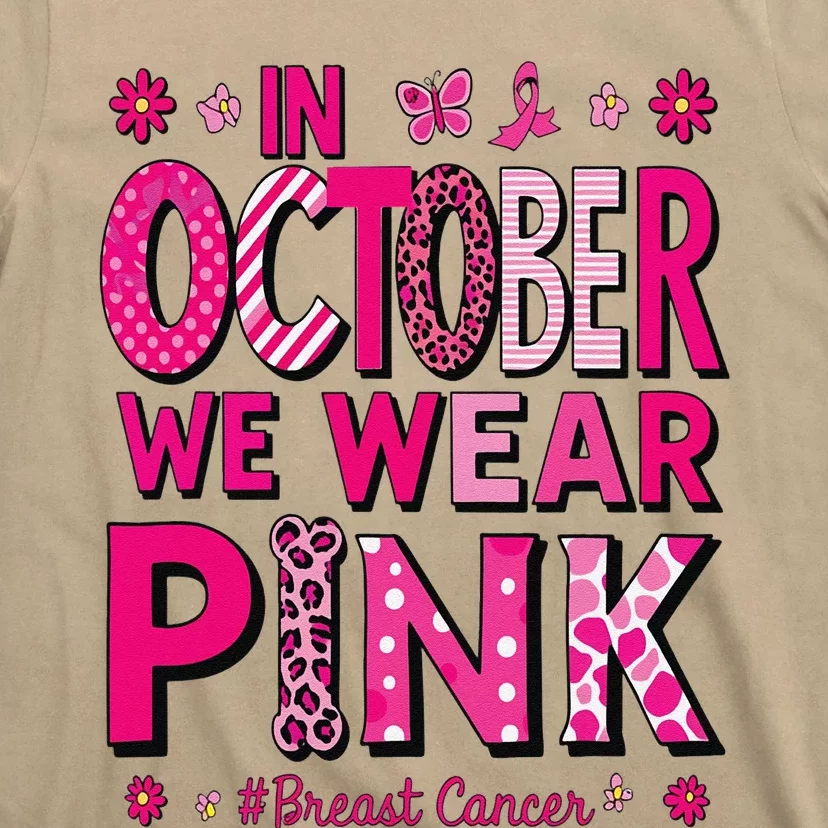 In October We Wear Pin.K Rainbow Breast Cancer Awareness T-Shirt